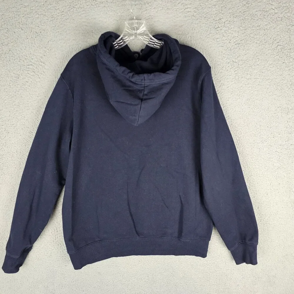 The‎ North Face Fleece Hoodie Size Medium Blue Mountain Grizzly Bear Pullover